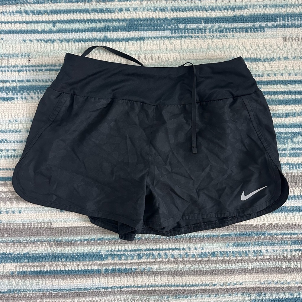 Nike Women's Black Leopard Athletic Shorts